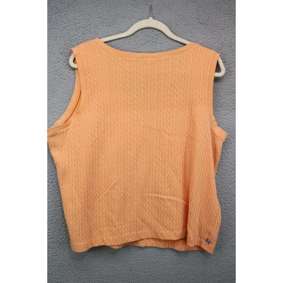 Lauren Ralph Lauren Orange Cable Knit Tank Top and Sweater Set-Size 3X - Picture 13 of 15